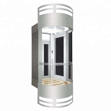 1000 kg de ascensor panorámico semi-circulares elevador de pasajeros de vidrio